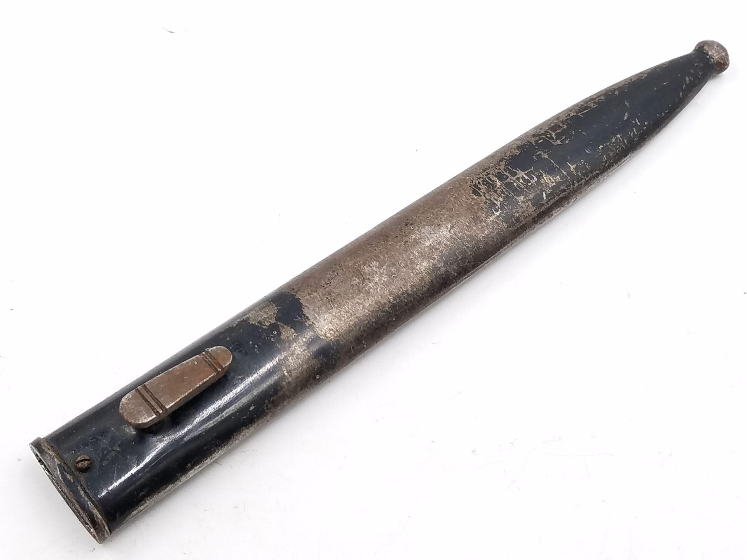 German Fireman's Eickhorn mfg. Saw Back Bayonet & Scabbard - Image 14